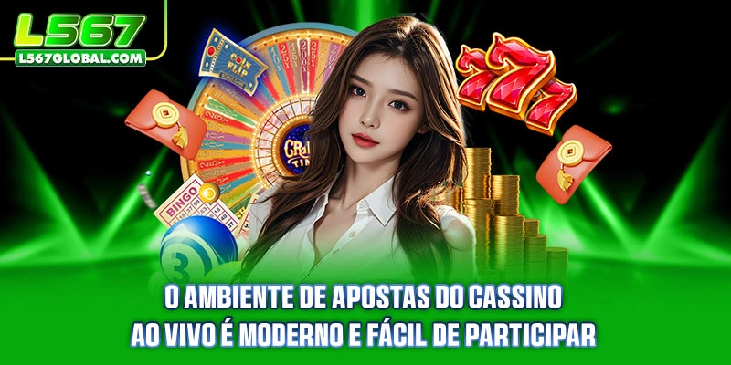 O ambiente de apostas do Cassino ao Vivo é moderno e fácil de participar